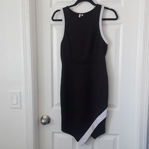 Black & white sleeveless dress